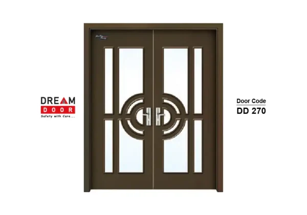 2d double door with glass