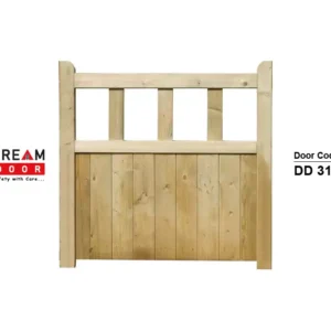 Simple main entrance double wooden door