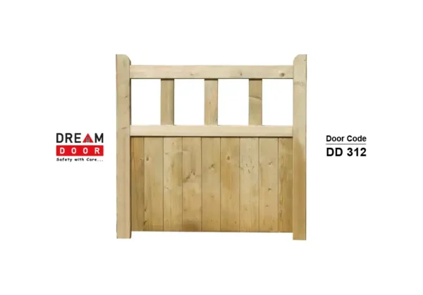 Simple main entrance double wooden door