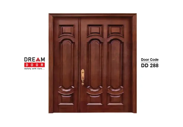 double wooden main door