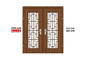 internal double doors with glass​ dd 279