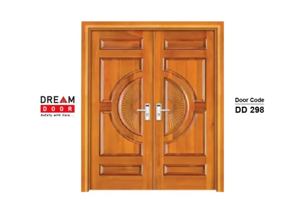 simple wooden front double door dd 298