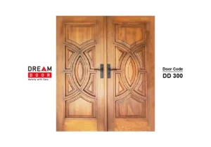solid wooden double door