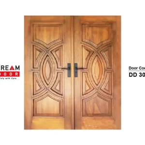 solid wooden double door