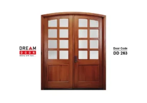 strong double front door with glass dd 263
