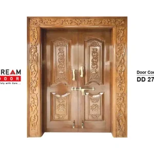 traditional carved double door