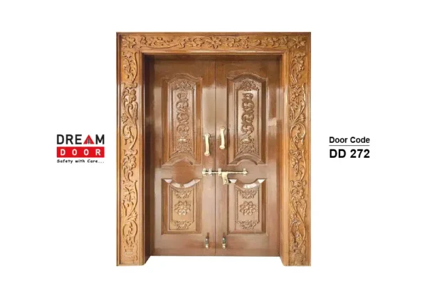 traditional carved double door