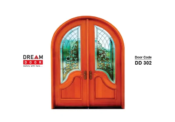 traditional wooden double door