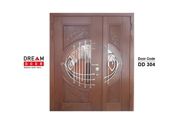 wooden double door for bedroom