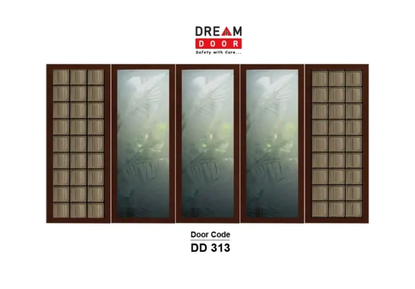 wooden folding double door