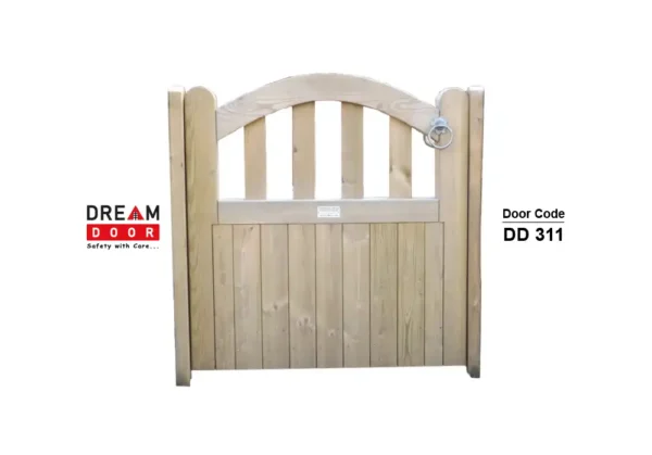 wooden gate double door