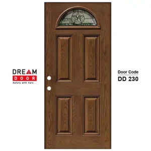 Decorative Glass Wood Door dd 230