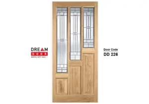 Decorative glass door