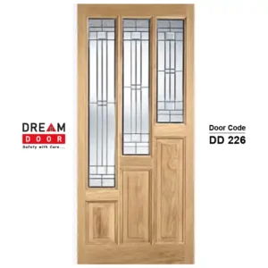 Decorative glass door
