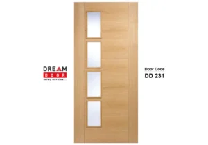 Rectangular Glass Door