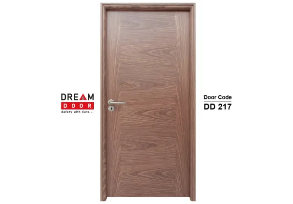 Geometric Wood Grain Flush Door